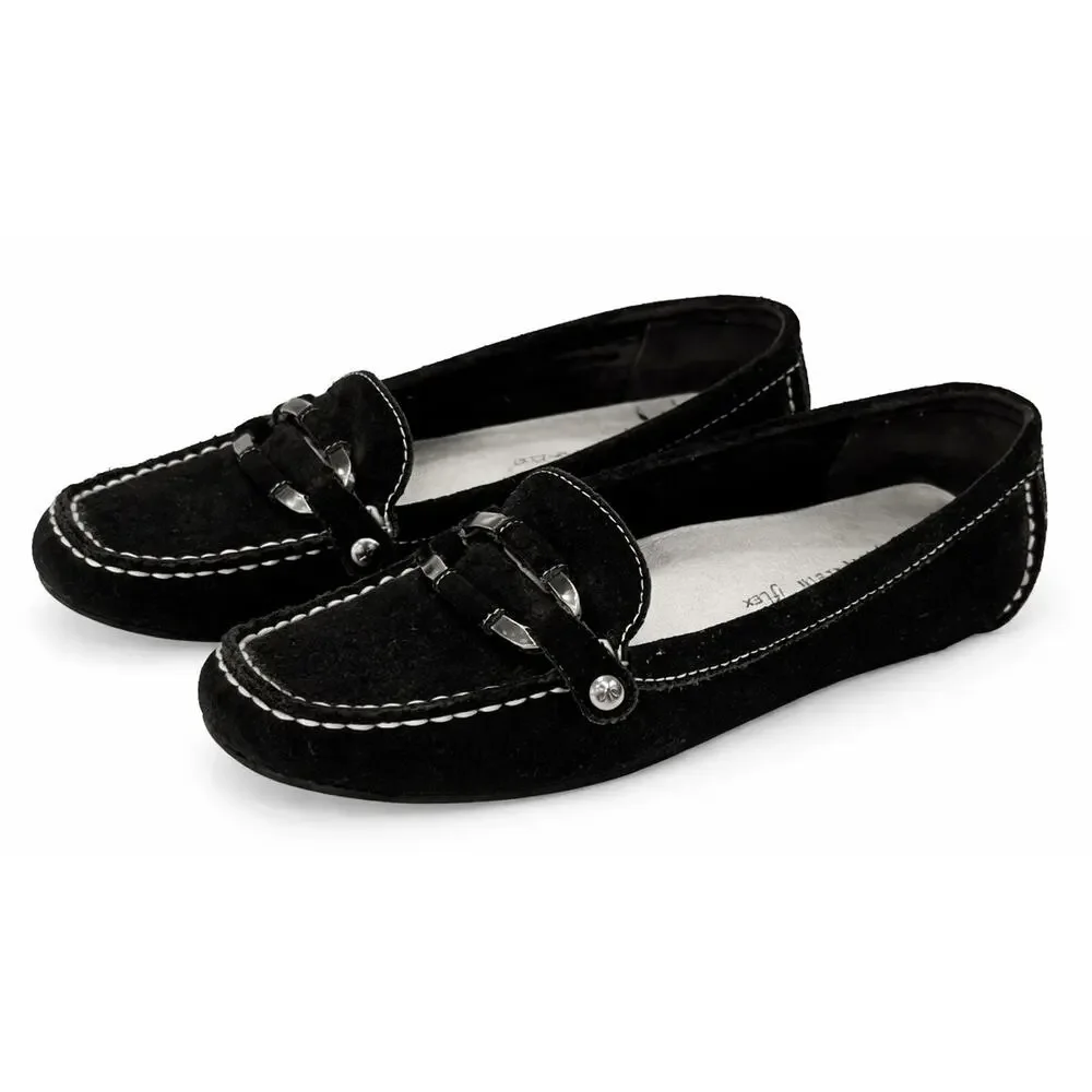 Anne Klein iflex Women's Black Shoes Slip-on Size 7 Preppy Work Buckle Casual - Picture 3 of 6